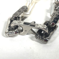 LOUIS VUITTON bracelet M1541M Stainless Steel, Resin Silver Bracelet Monogram Chain mens Used Authentic