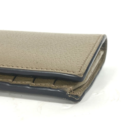 GUCCI Long Wallet Purse 428740 leather khaki Long wallet Double G GG Marmont mens Used Authentic