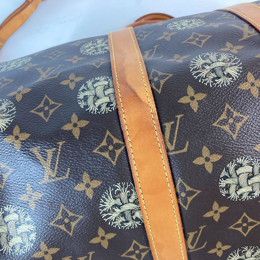 LOUIS VUITTON Boston Duffel bag Monogram canvas Brown Monogram Christopher Nemeth collaboration Keepall bandouliere45