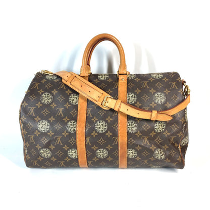 LOUIS VUITTON Boston Duffel bag Monogram canvas Brown Monogram Christopher Nemeth collaboration Keepall bandouliere45