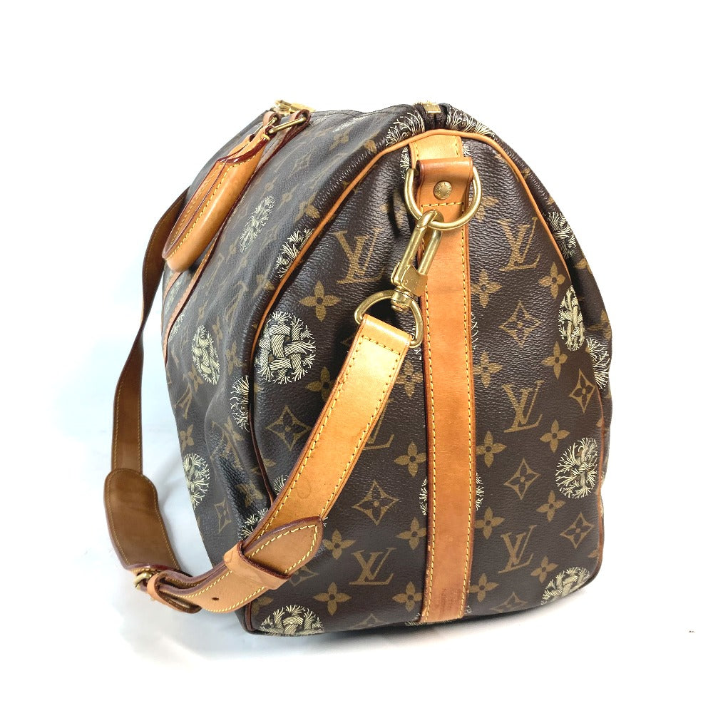 LOUIS VUITTON Boston Duffel bag Monogram canvas Brown Monogram Christopher Nemeth collaboration Keepall bandouliere45