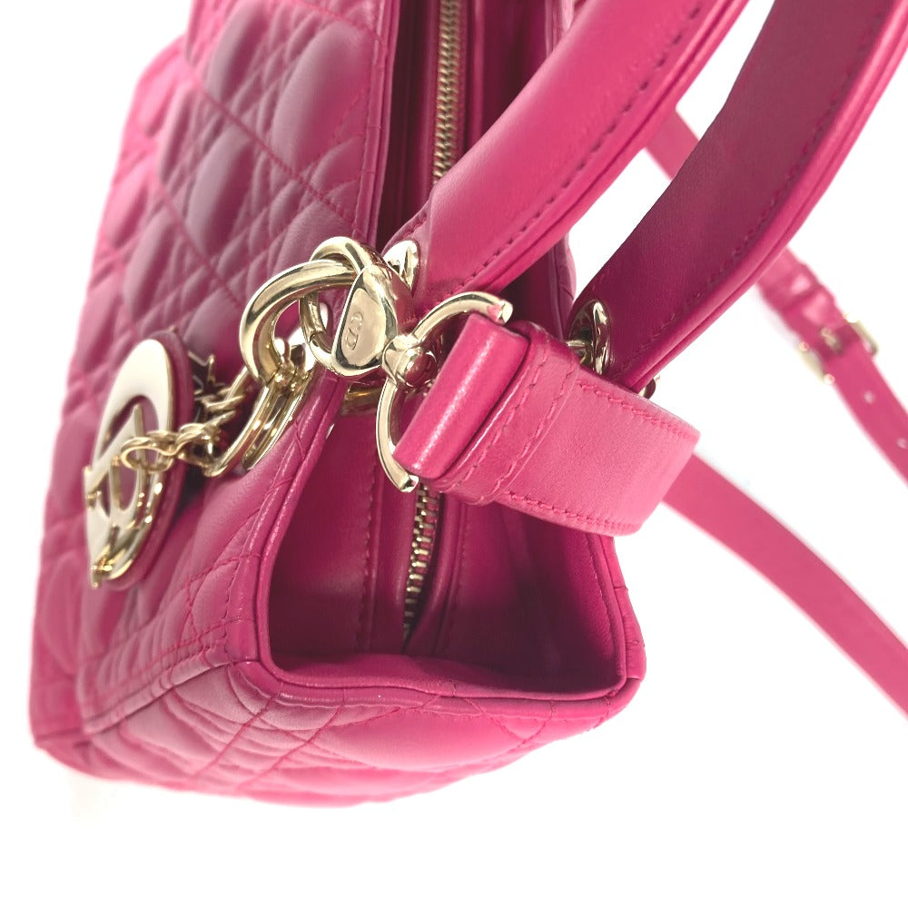 Dior Handbag lambskin pink Crossbody Lady Dior