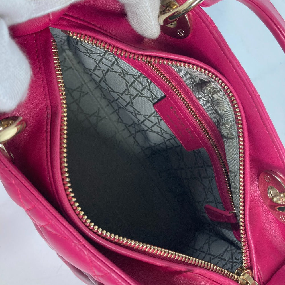 Dior Handbag lambskin pink Crossbody Lady Dior