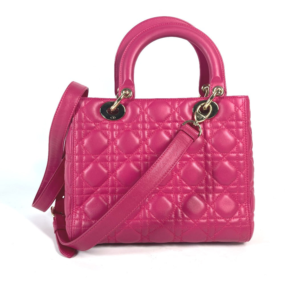 Dior Handbag lambskin pink Crossbody Lady Dior