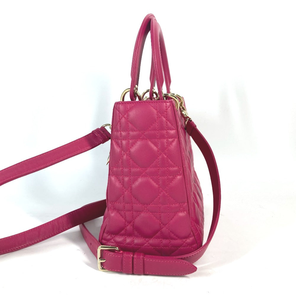 Dior Handbag lambskin pink Crossbody Lady Dior