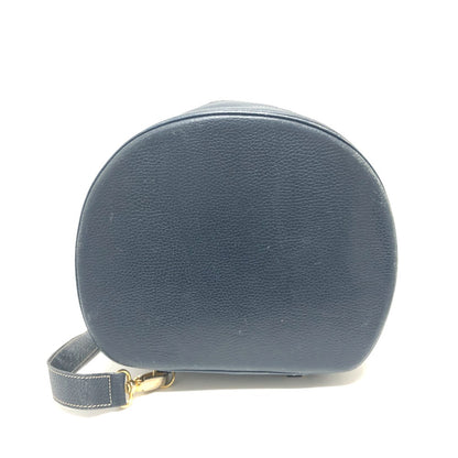 HERMES Shoulder Bag leather Navy purse