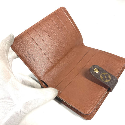 LOUIS VUITTON Folded wallet M61207 Monogram canvas Brown Monogram Porto Papie Zip