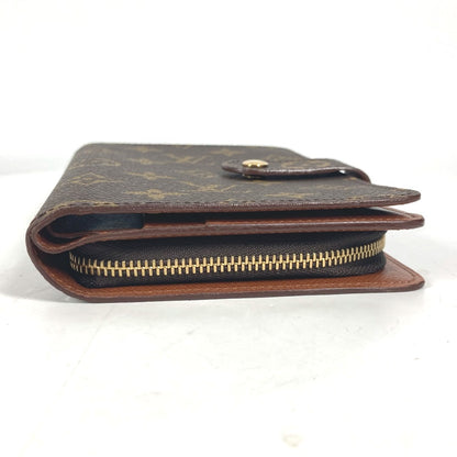 LOUIS VUITTON Folded wallet M61207 Monogram canvas Brown Monogram Porto Papie Zip