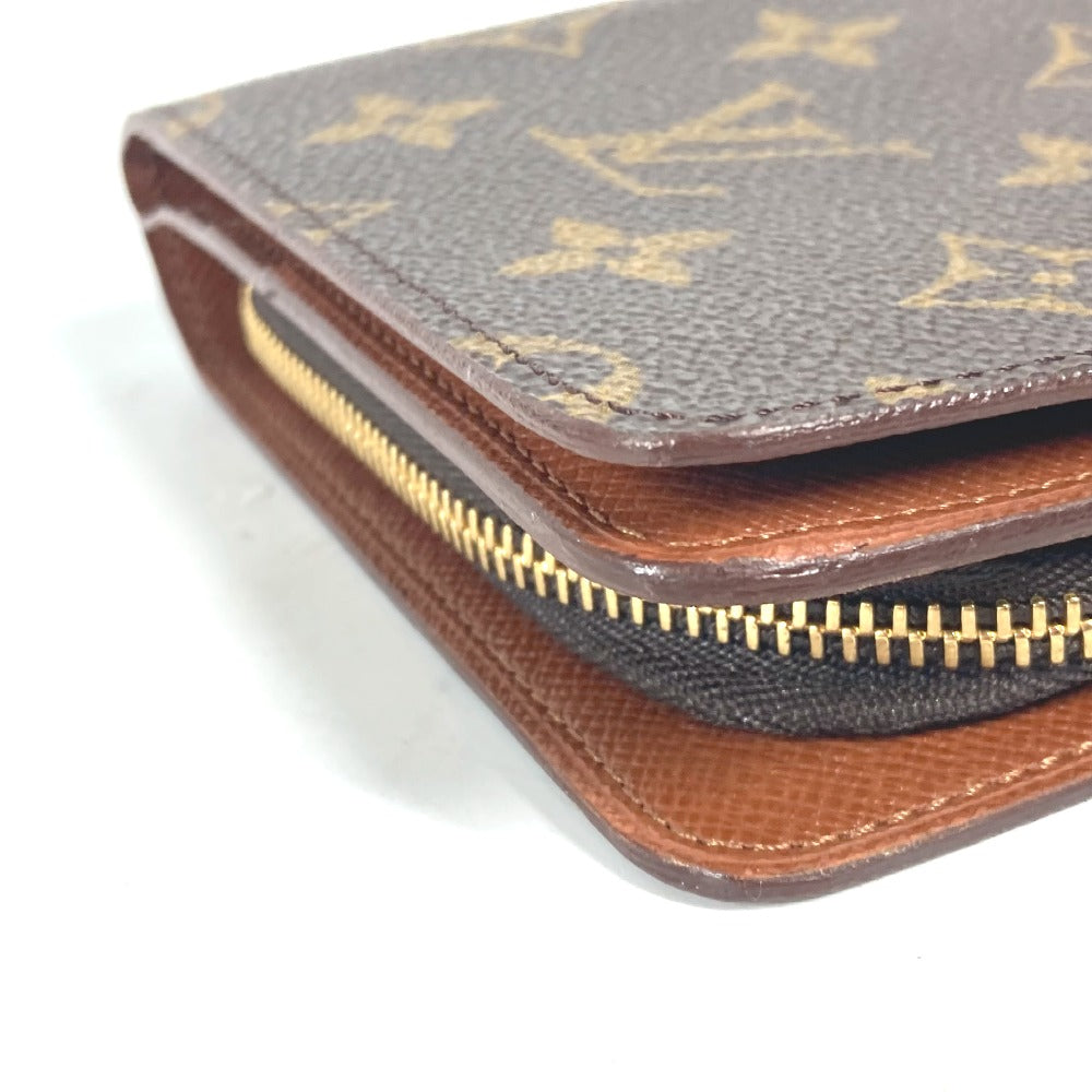 LOUIS VUITTON Folded wallet M61207 Monogram canvas Brown Monogram Porto Papie Zip