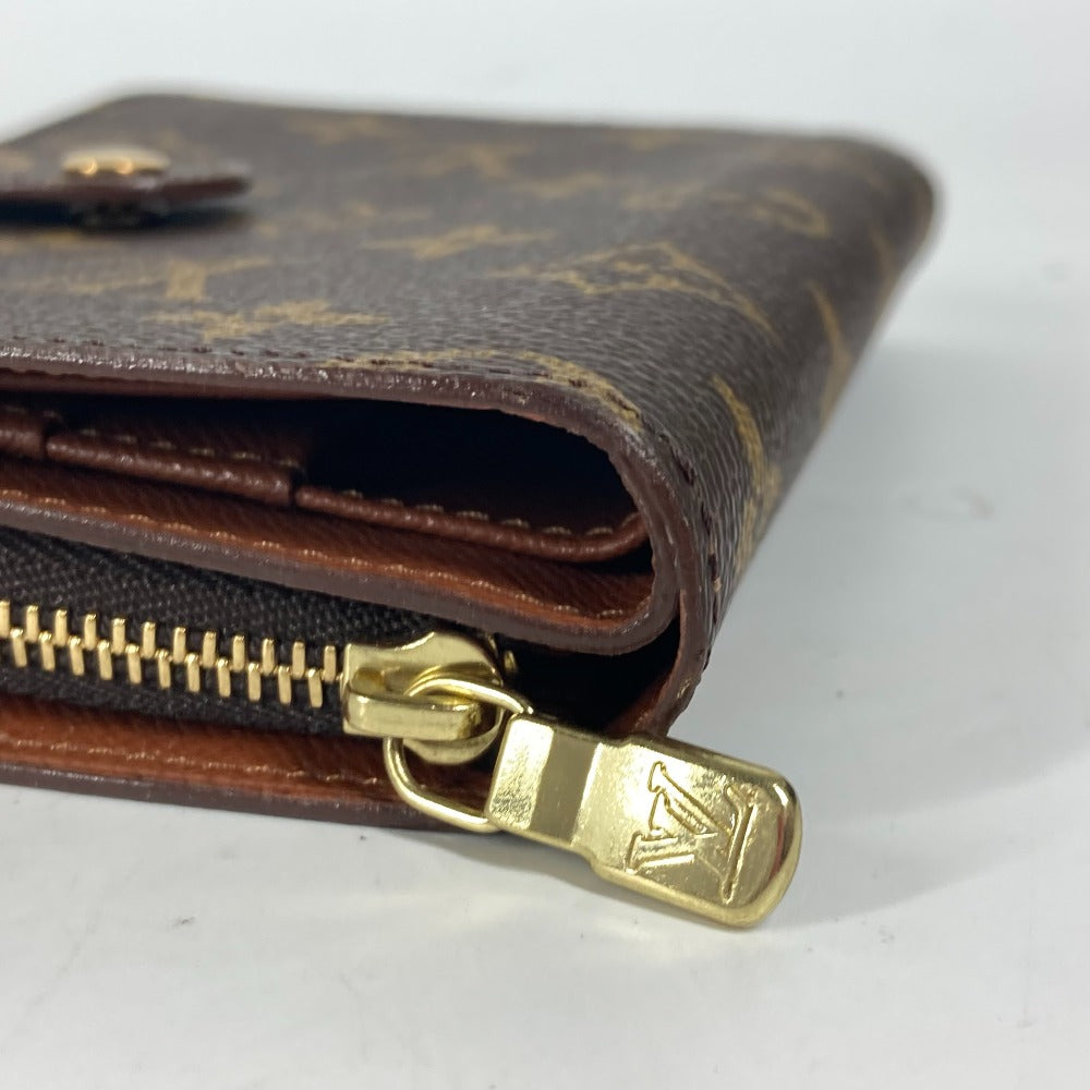 LOUIS VUITTON Folded wallet M61207 Monogram canvas Brown Monogram Porto Papie Zip