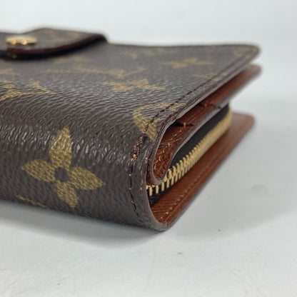 LOUIS VUITTON Folded wallet M61207 Monogram canvas Brown Monogram Porto Papie Zip