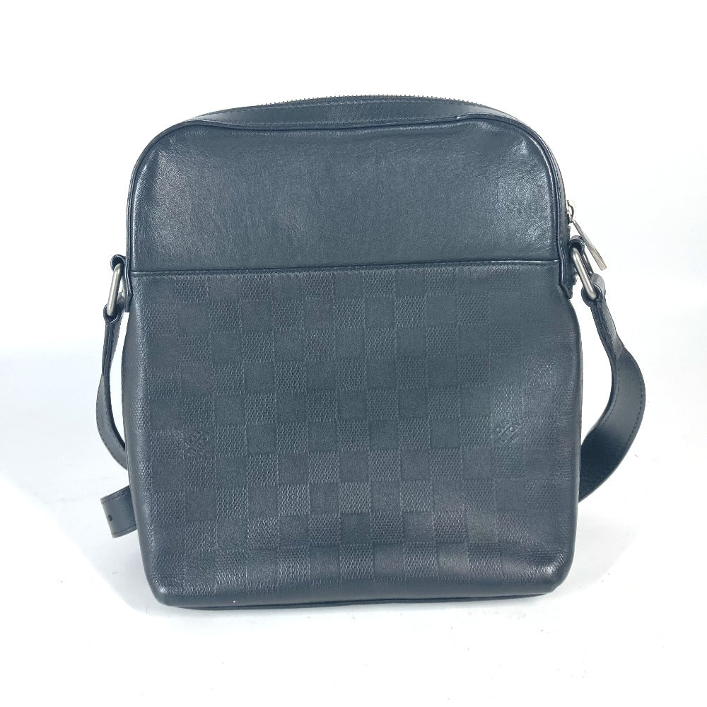 LOUIS VUITTON Shoulder Bag N23355 Damier Anfini Leather black Damier Anfini Pochette District