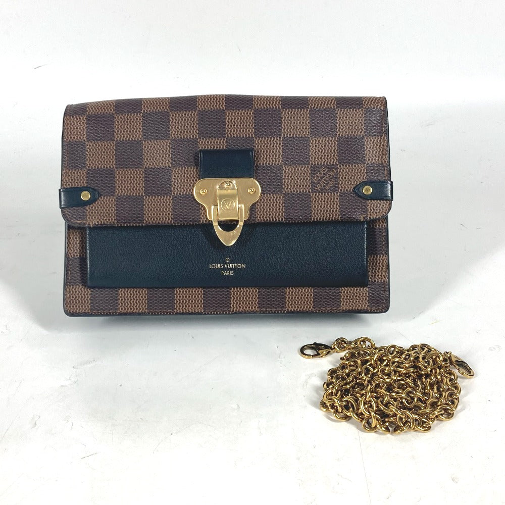 LOUIS VUITTON Long Wallet Purse N60221 Damier canvas Brown Damier Portefeuille・VavinChain