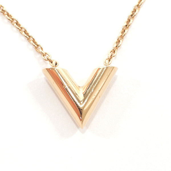LOUIS VUITTON Necklace Essential V Gold Plated M61083 gold Women Used Authentic