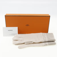 HERMES gloves Chene Dunkle Heaven cashmere 232006G CSM gray Women Used Authentic
