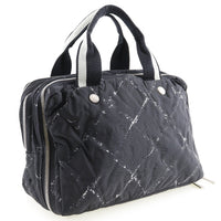 CHANEL Handbag Travel line Nylon black Women Used Authentic