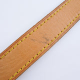 LOUIS VUITTON Shoulder strap leather Brown Women Used Authentic