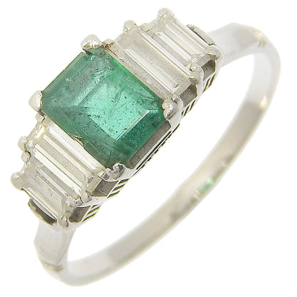 JEWELRY Ring PtPlatinum, Emerald, Diamond Silver Women 12 issue Used Authentic