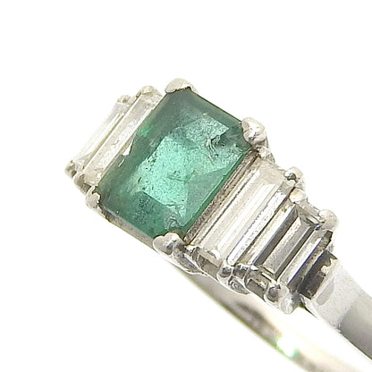 JEWELRY Ring PtPlatinum, Emerald, Diamond Silver Women 12 issue Used Authentic