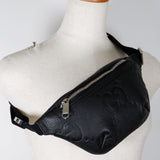 GUCCI body bag Jumbo GG leather 658582 black unisex(Unisex) Used Authentic