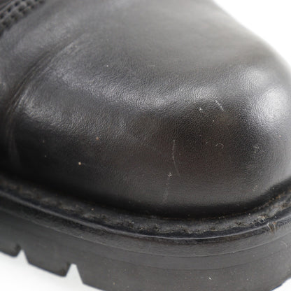 CHANEL boots leather black Sports line Women 35 Used Authentic