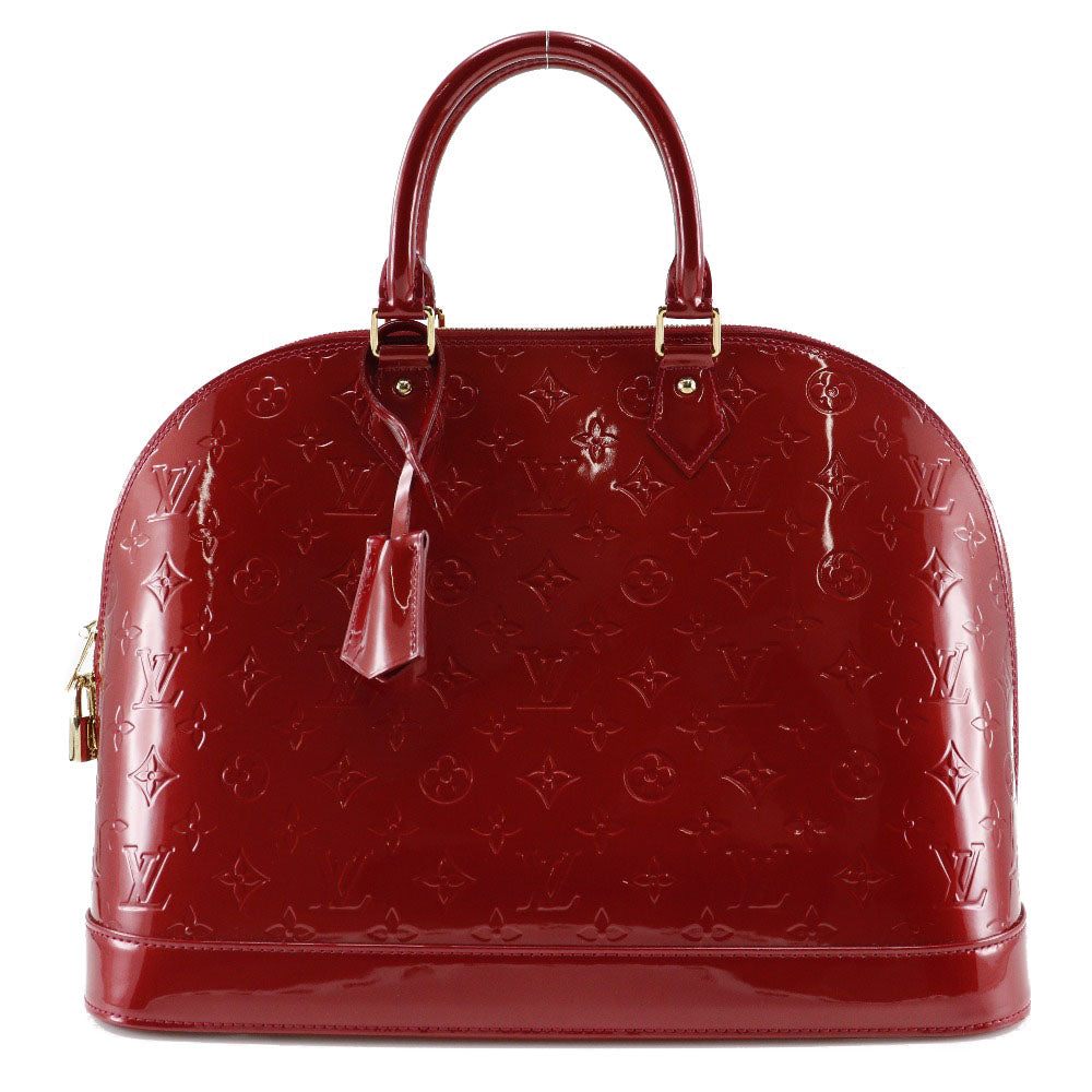 LOUIS VUITTON Handbag M93596 Vernis Red Alma GM Women Used Authentic