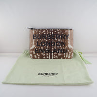 BURBERRY Clutch bag business bag LONDON ENGLAND Cowhide 8015103 Brown Women Used Authentic