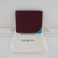 BOTTEGAVENETA Card Case leather Red unisex(Unisex) Used Authentic
