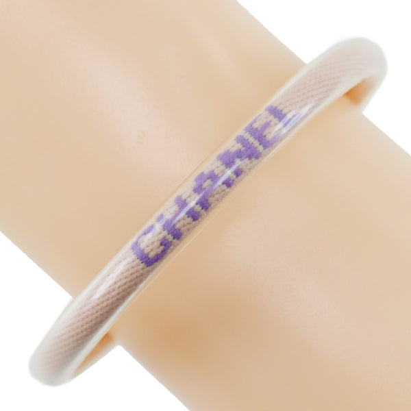 CHANEL bracelet Sports line logo tube Plastics, Cotton A14517 pink Women Used Authentic