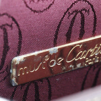 CARTIER business bag Clutch bag Calfskin Bordeaux(Unisex) Used Authentic