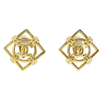 CHANEL Earring Plated Gold gold Women Used Authentic