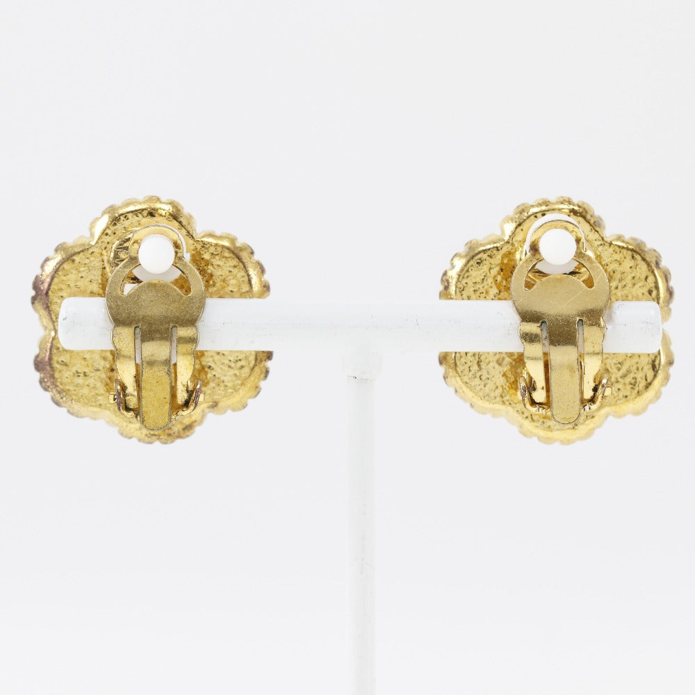 CHANEL Earring Plated Gold gold vintage Women Used Authentic