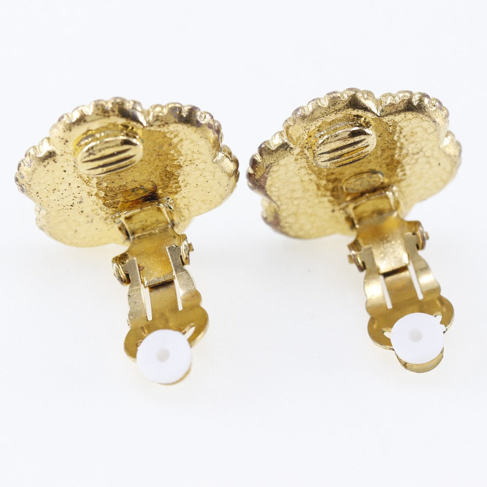 CHANEL Earring Plated Gold gold vintage Women Used Authentic