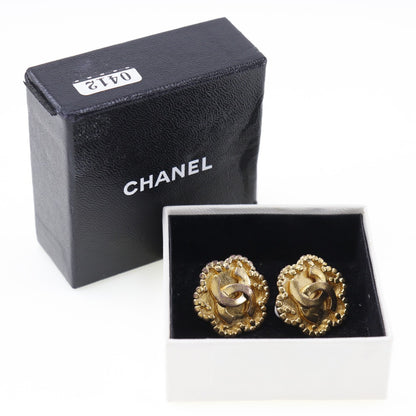 CHANEL Earring Plated Gold gold vintage Women Used Authentic