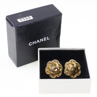 CHANEL Earring vintage Plated Gold Women Used Authentic