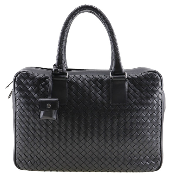 BOTTEGAVENETA Business bag INTRECCIATO leather 173410 black mens Used Authentic