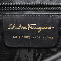 Salvatore Ferragamo Shoulder Bag Gancini leather black Women Used Authentic