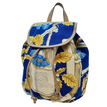 LOEWE Backpack canvas yellow Women Used Authentic