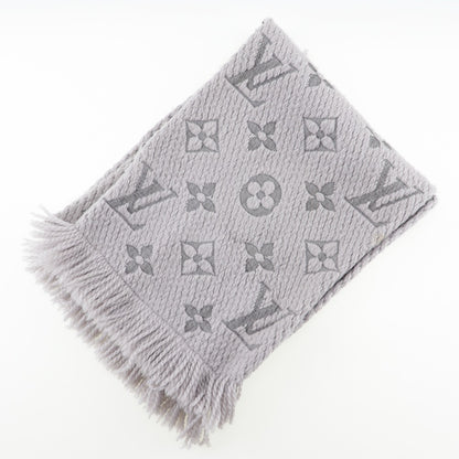 LOUIS VUITTON Scarf M74742 wool gray Escalp  Logo Mania Muffler unisex(Unisex) Used Authentic