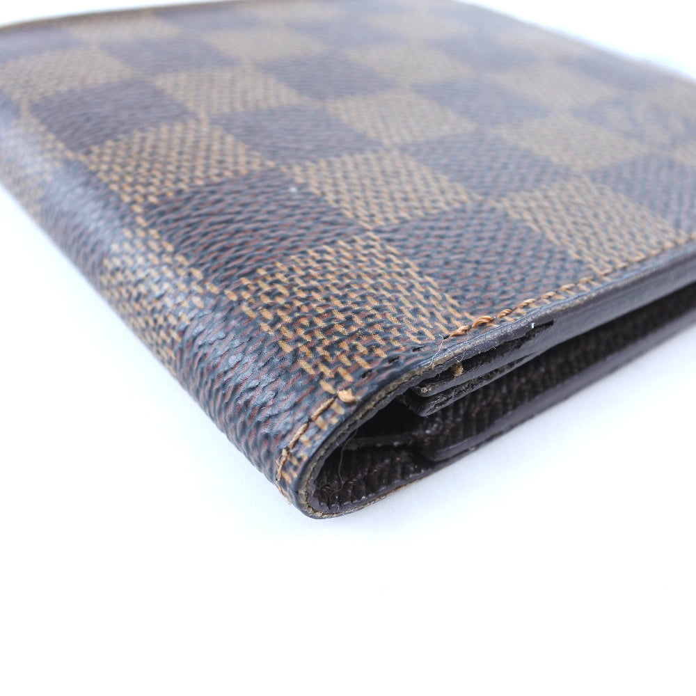 LOUIS VUITTON Bifold Wallet N61675 Damier canvas Brown Portefeuille Marco mens Used Authentic