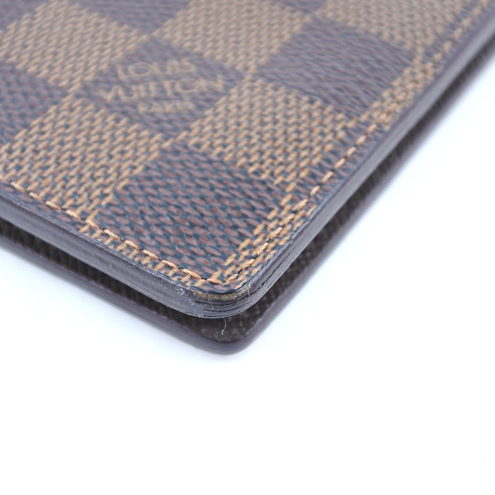 LOUIS VUITTON Bifold Wallet N61675 Damier canvas Brown Portefeuille Marco mens Used Authentic