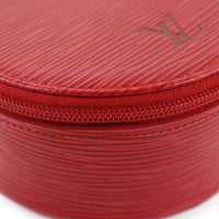 LOUIS VUITTON Pouch Jewelry case Ecran Bijoux Epi Leather M48227 Red Women Used Authentic