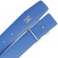 Hermes Belt Reversible Constance H Belt 65 Epsom, Box Falf Black / Blue Femmes utilisées authentiques