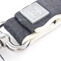 CHANEL key ring Bag charm Sports line COCO Mark Nylon canvas, metal Black / white unisex(Unisex) Used Authentic
