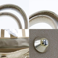 Christian Dior Handbag leather 01-BO-0171 beige Women Used Authentic