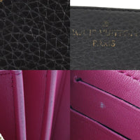 LOUIS VUITTON Long Wallet Purse P comet leather black Women Used Authentic