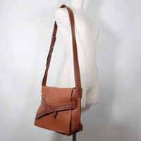 LOEWE Shoulder Bag leather 319.41.R65 Brown Women Used Authentic