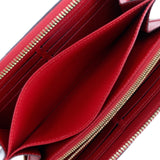 LOUIS VUITTON Long Wallet Purse Zippy wallet Monogram Ann Platt M61865 Red Women Used Authentic