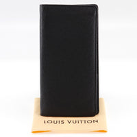 LOUIS VUITTON Long Wallet Purse Old Brother Taiga black mens Used Authentic