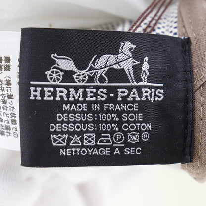 HERMES Interior other Silk, Cotton blue cushion Women(Unisex) Used Authentic